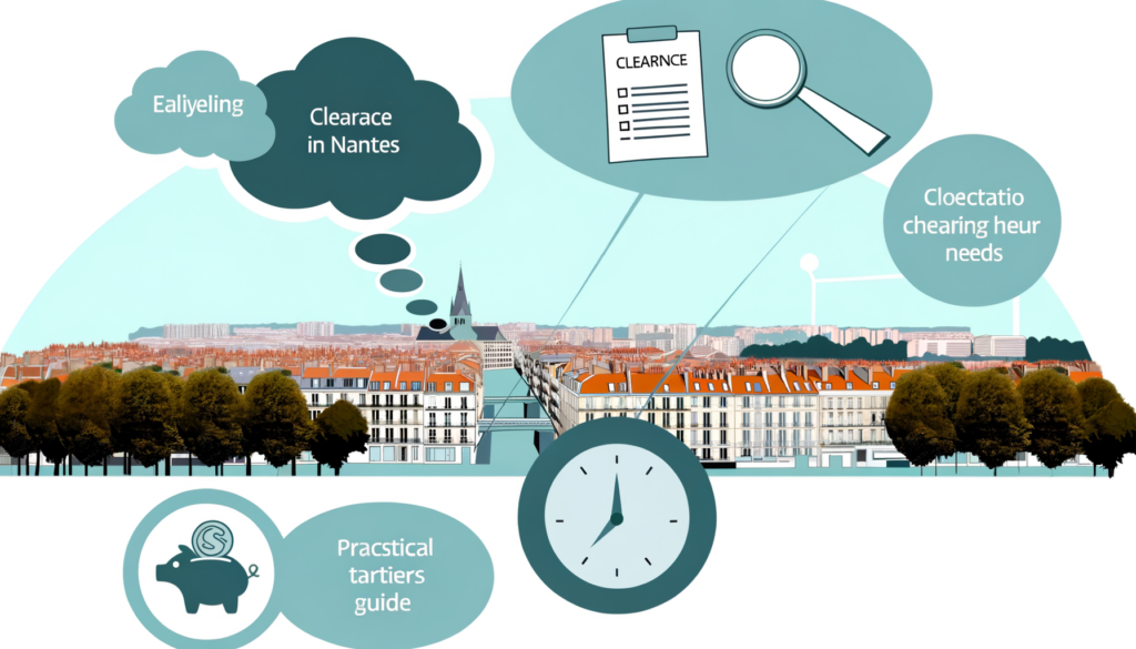 Guide graphique des tarifs de débarras à Nantes, estimation des besoins pour un déménagement sans stress