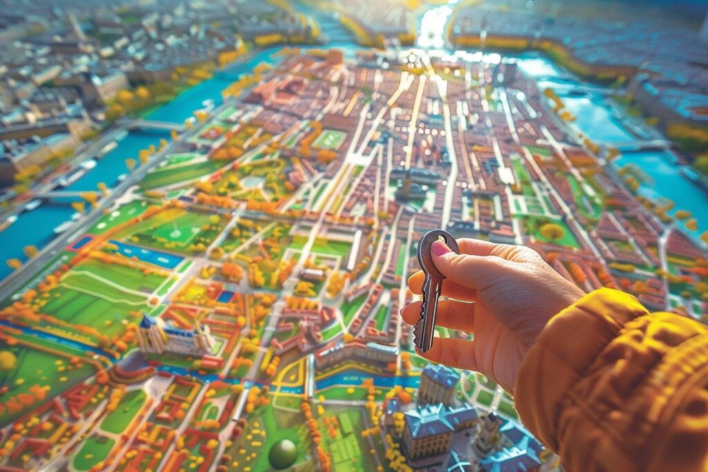 Vue panoramique de Nantes, idéale pour ceux cherchant à trouver un logement dans la Ville des Ducs